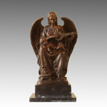 Mythology Statue The Goddess Angle Bronze Sculpture TPE-916